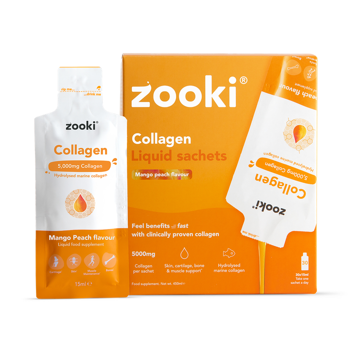 Zooki Marine Collagen 5,000mg Mango & Peach Flavour 30 Sachets